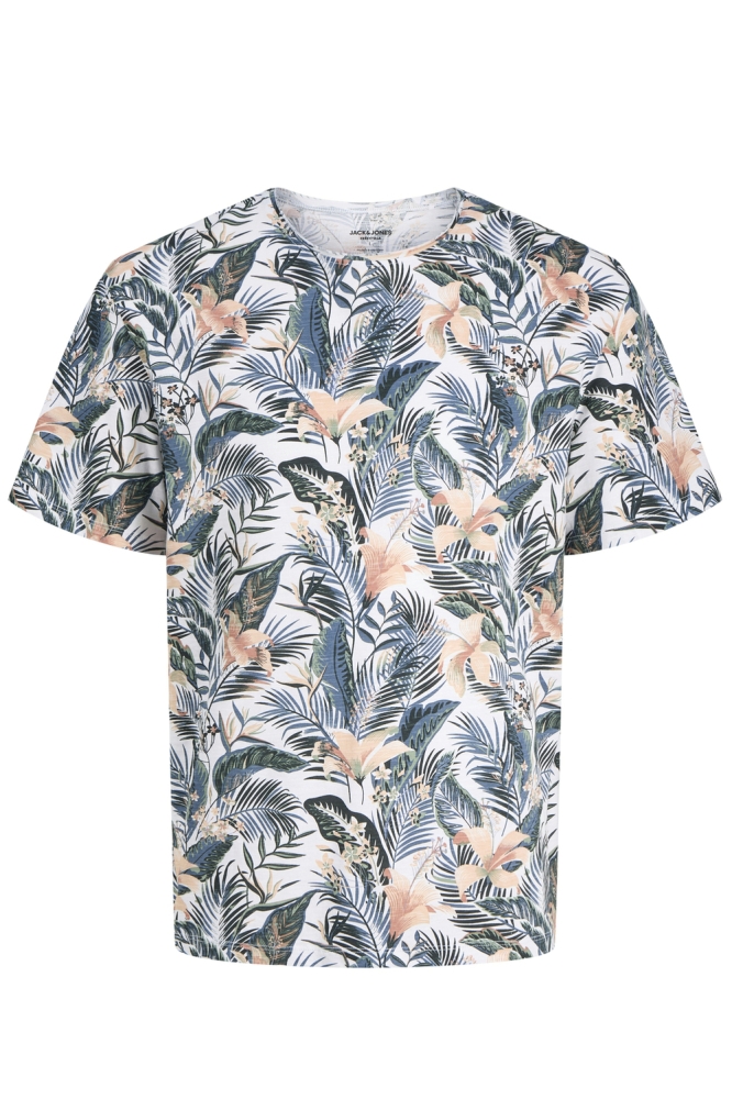 JJEBRYAN AOP TEE S/S O-NECK NOOS 12268126 White